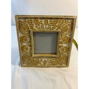 Gold Ornate Picture Frame Square Floral Carved Decorative Home Decor
